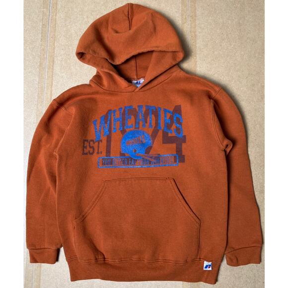 Russell Athletic Wheaties 1924 Small Orange Pullover Hoodie - Picture 1 of 6